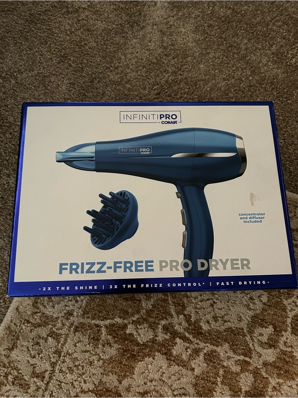 InfinitiPRO by Conair Frizz-Control Hair Dryer in Blue